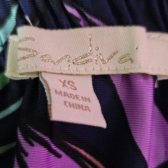 Sandiva jumpsuit strapless floral wide legs romper navy blue womens size XS - Picture 9 of 9